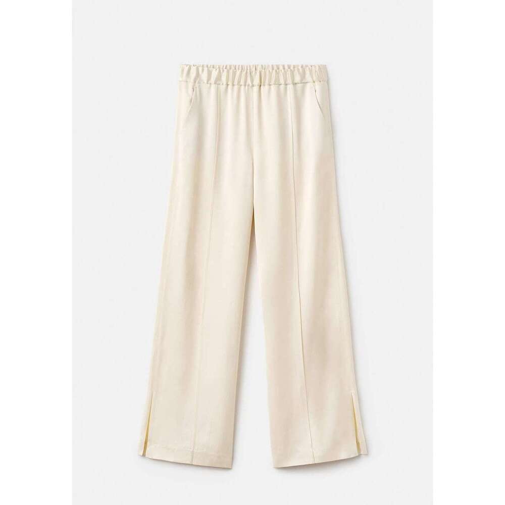 Mango Satin pants with side openings